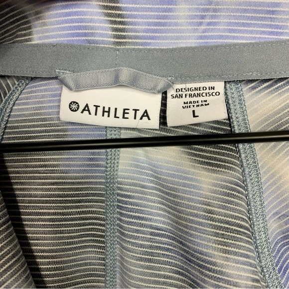 Athleta Salutation Jacquard athletic Zip Up Jacket Size Large - Picture 12 of 12